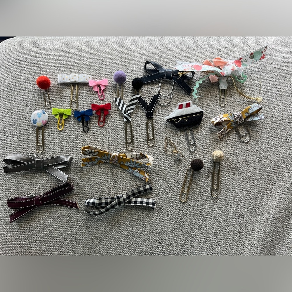 Set of 22 Planner Clips and Charms